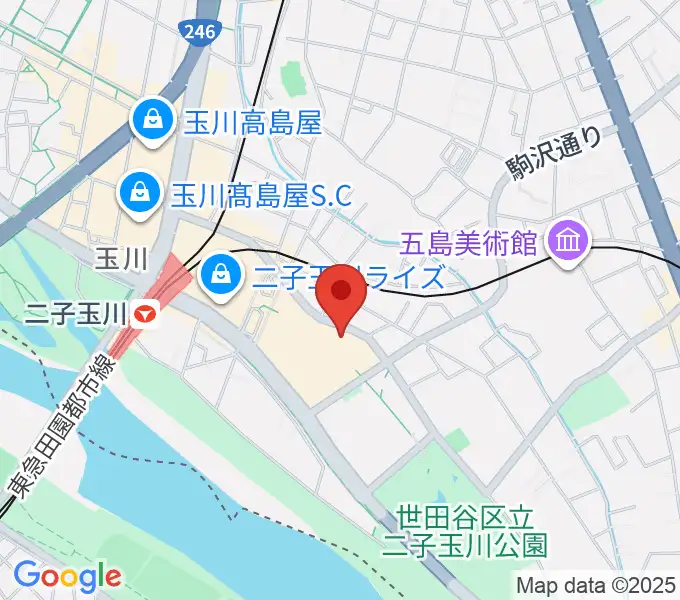 イッツコムスタジオ＆ホール二子玉川ライズの地図