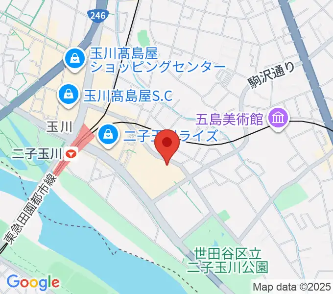 イッツコムスタジオ＆ホール二子玉川ライズの地図
