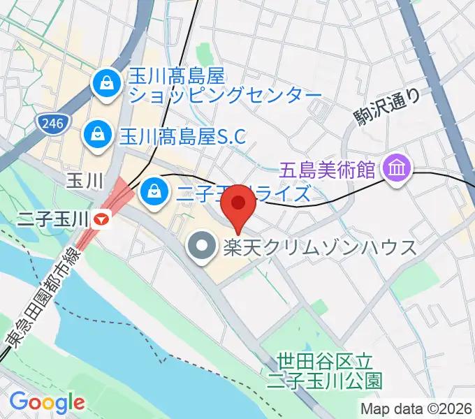 イッツコムスタジオ＆ホール二子玉川ライズの地図