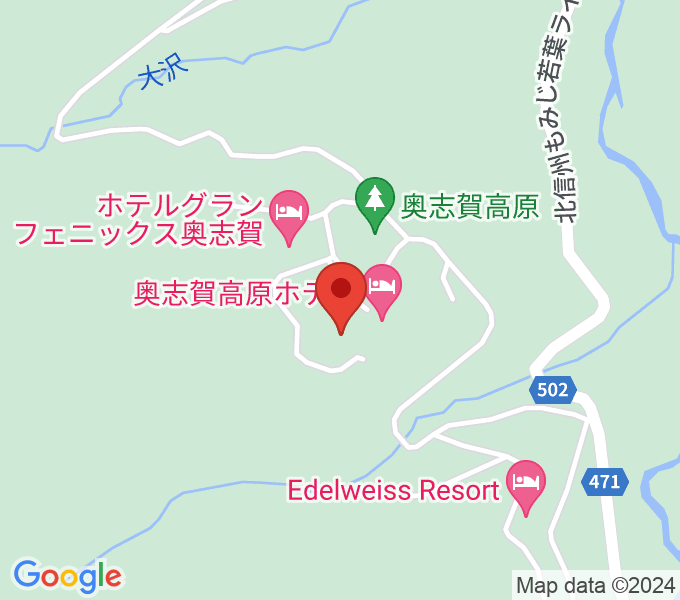 奥志賀高原 森の音楽堂の場所