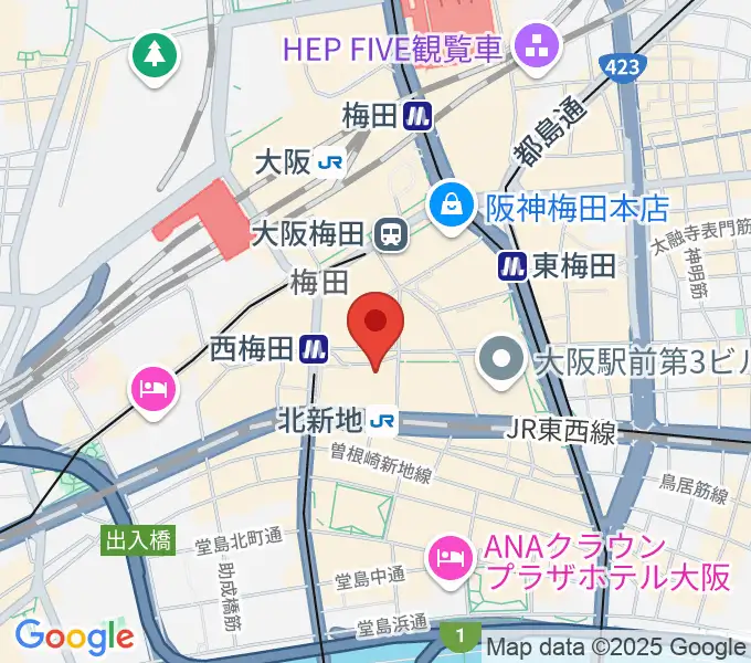 トート音楽院 梅田の地図