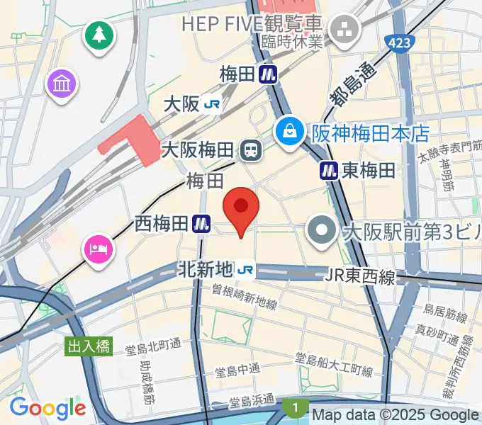 トート音楽院 梅田の地図