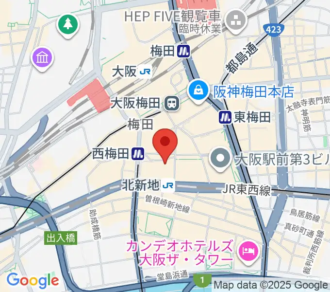 トート音楽院 梅田の地図