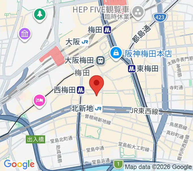 トート音楽院 梅田の地図