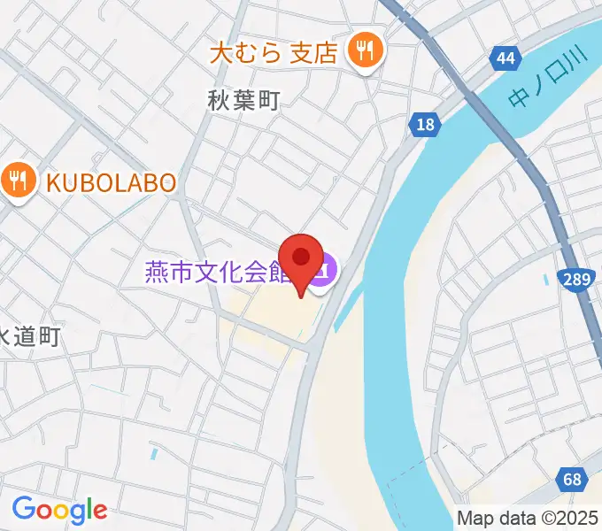 燕市文化会館の地図