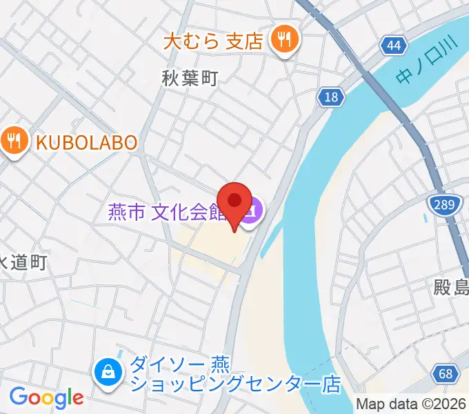 燕市文化会館の地図
