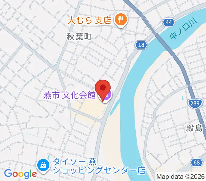 燕市文化会館の地図