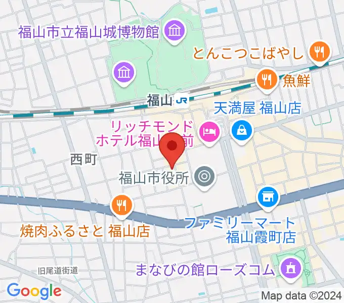 スガナミ楽器 福山本店の地図