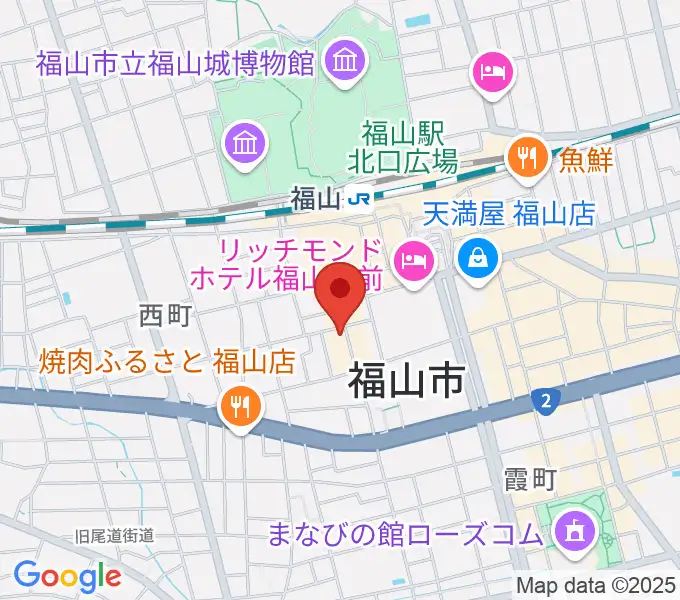 スガナミ楽器 福山本店の地図