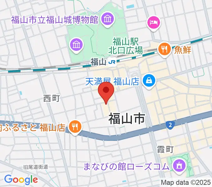 スガナミ楽器 福山本店の地図