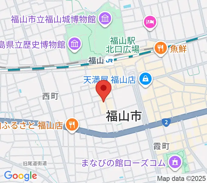 スガナミ楽器 福山本店の地図