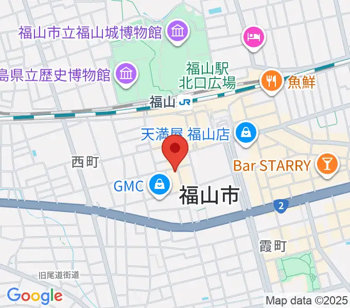 スガナミ楽器 福山本店の地図