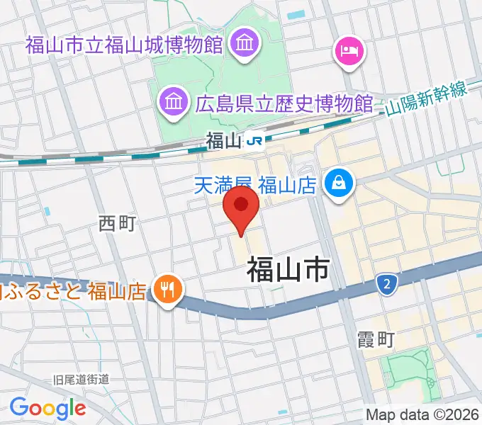 スガナミ楽器 福山本店の地図