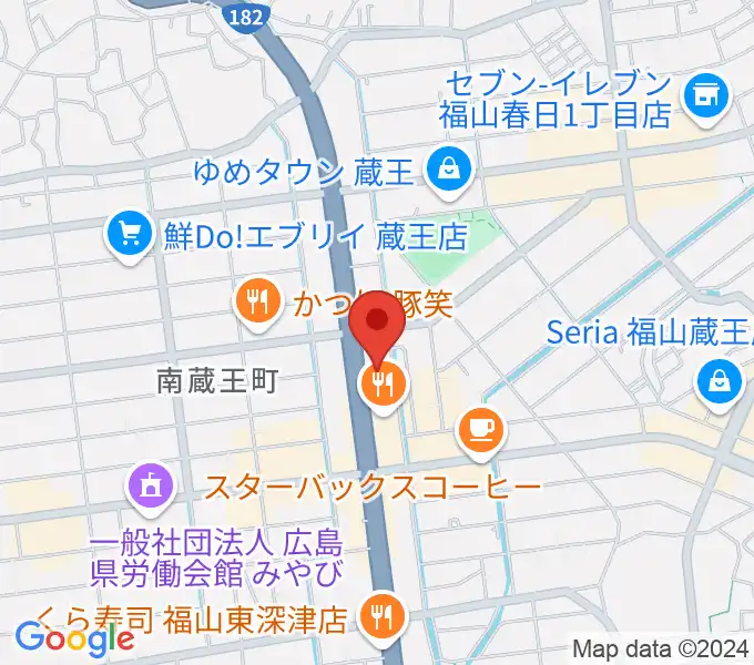 スガナミ楽器蔵王店の地図