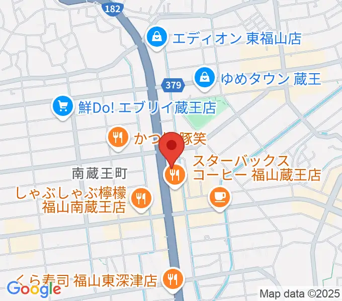 スガナミ楽器蔵王店の地図