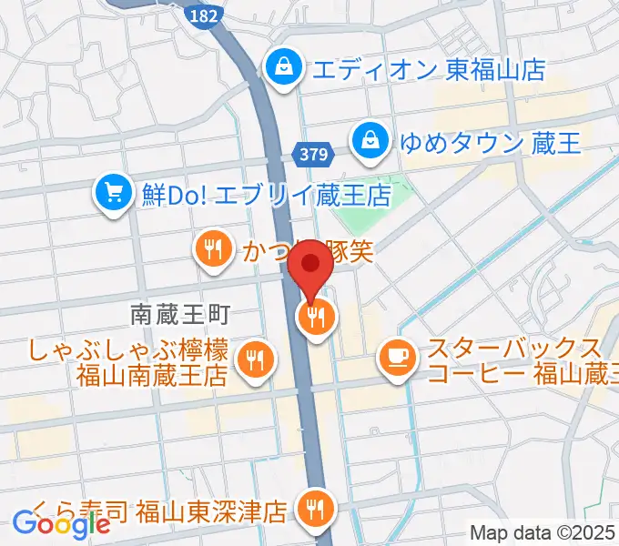 スガナミ楽器蔵王店の地図