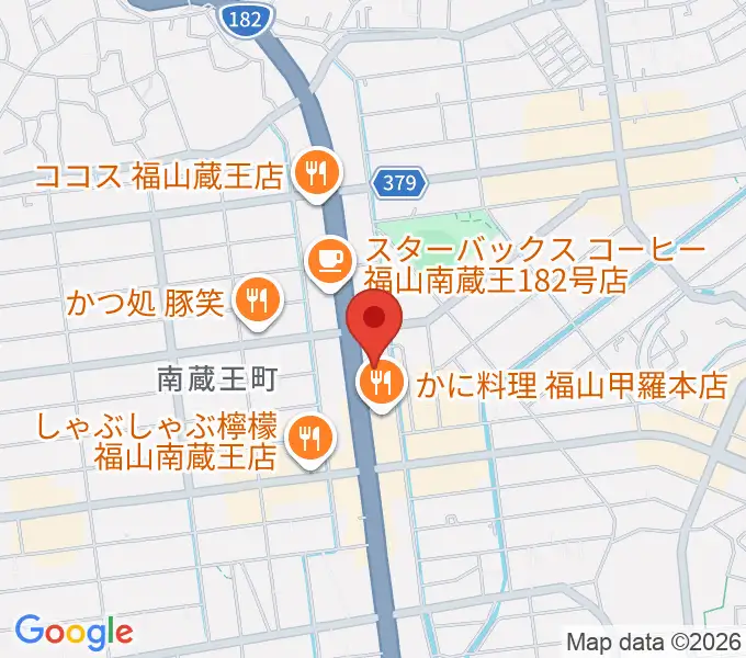 スガナミ楽器蔵王店の地図