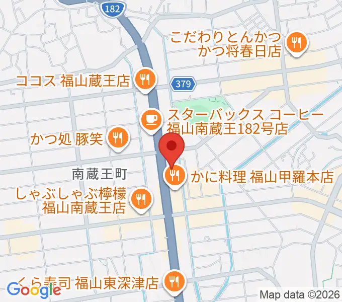スガナミ楽器蔵王店の地図