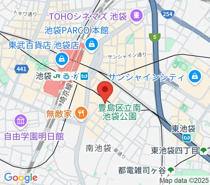 クロサワ楽器池袋店 アコースティック館の地図