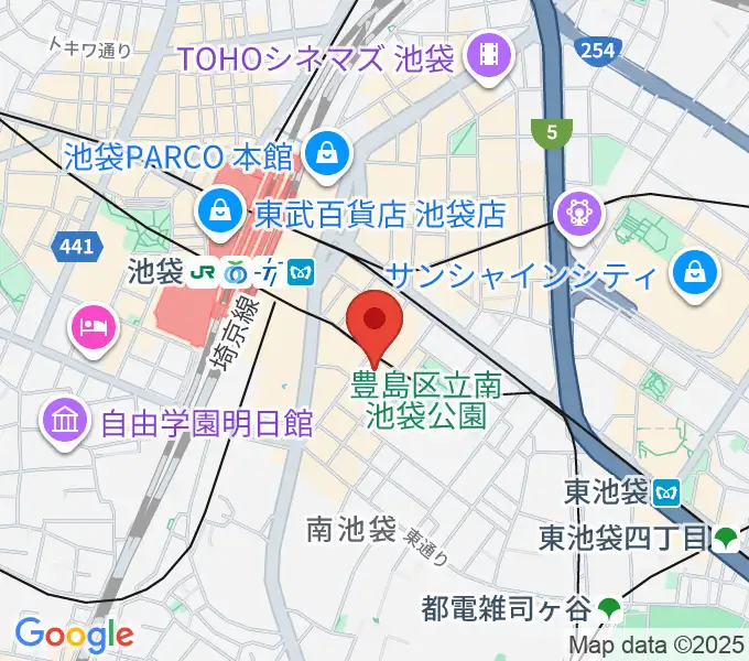 クロサワ楽器池袋店 アコースティック館の地図