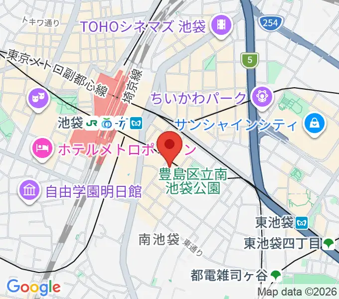 クロサワ楽器池袋店 アコースティック館の地図