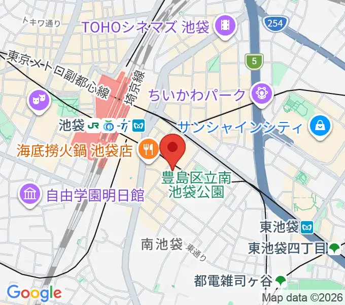 クロサワ楽器池袋店 アコースティック館の地図