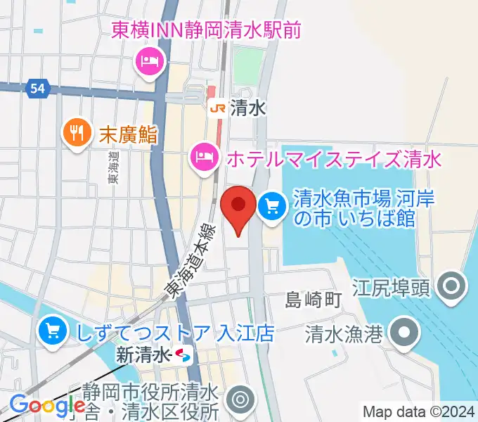 清水テルサの地図