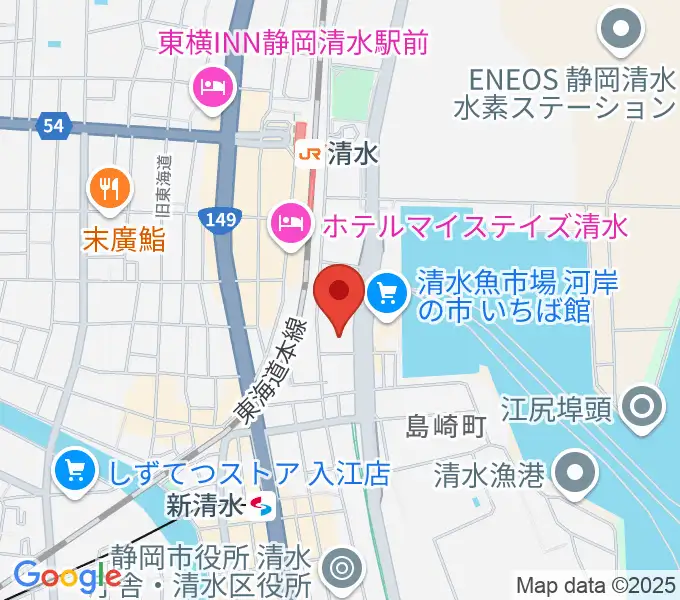 清水テルサの地図