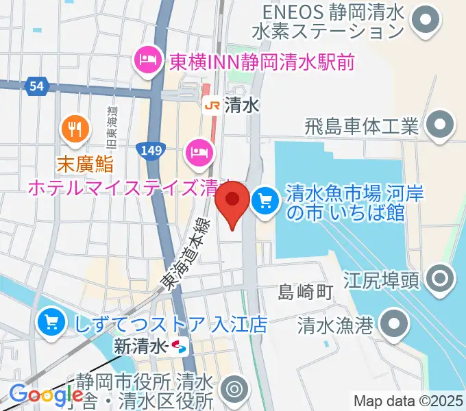 清水テルサの地図