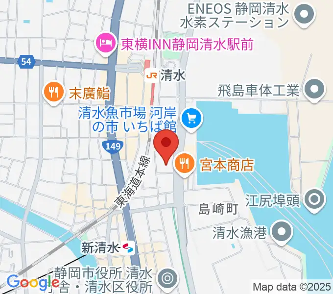清水テルサの地図