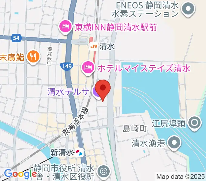 清水テルサの地図