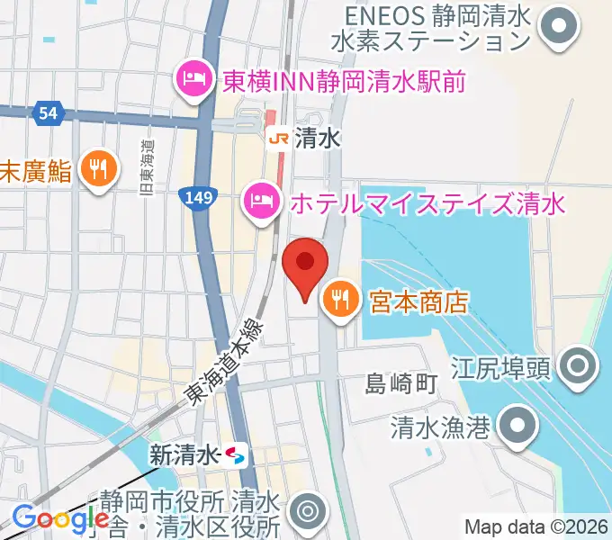 清水テルサの地図