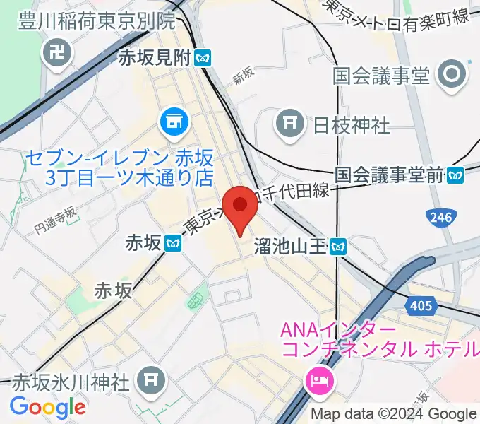 赤坂カンティーナの地図