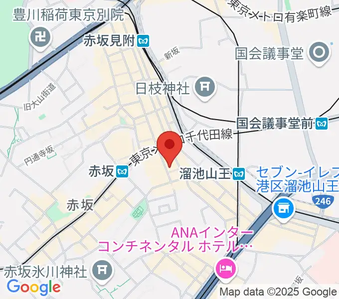 赤坂カンティーナの地図