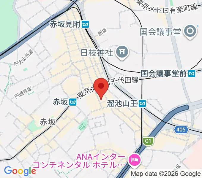 赤坂カンティーナの地図