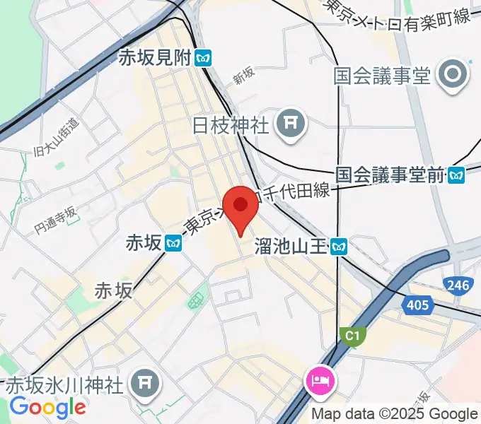 赤坂カンティーナの地図