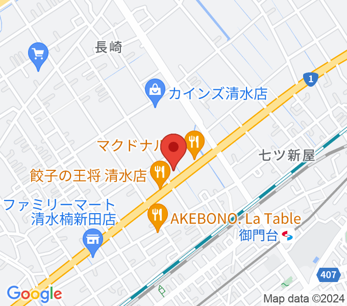 音楽天国・静岡草薙店の場所