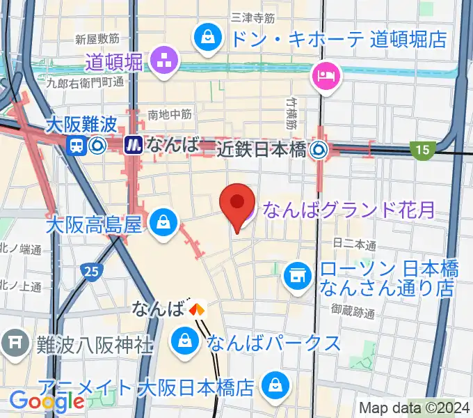 なんばYES THEATERの地図