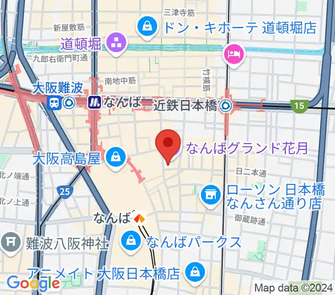 なんばYES THEATERの地図