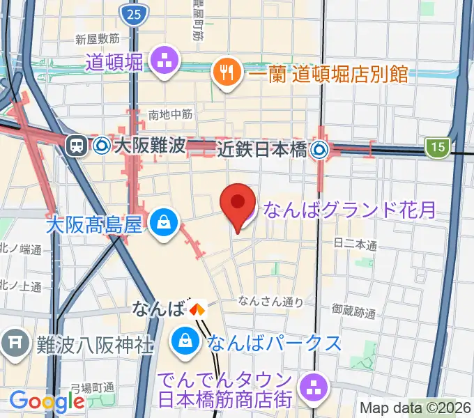 なんばYES THEATERの地図