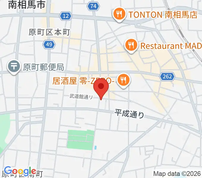 オアシス楽器店 原町店の地図