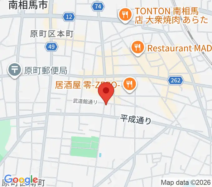 オアシス楽器店 原町店の地図