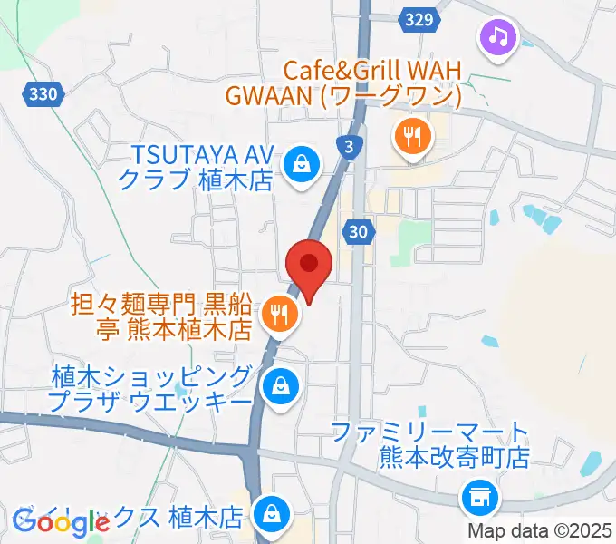ピアノタウン熊本の地図