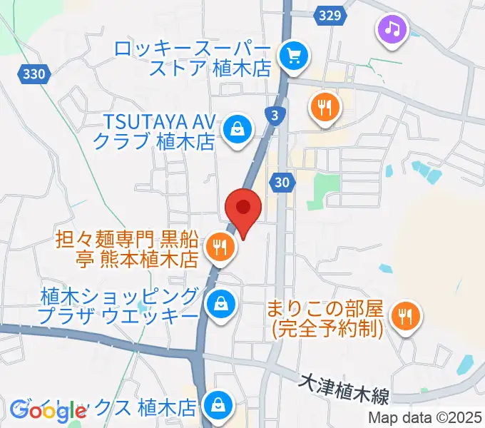 ピアノタウン熊本の地図