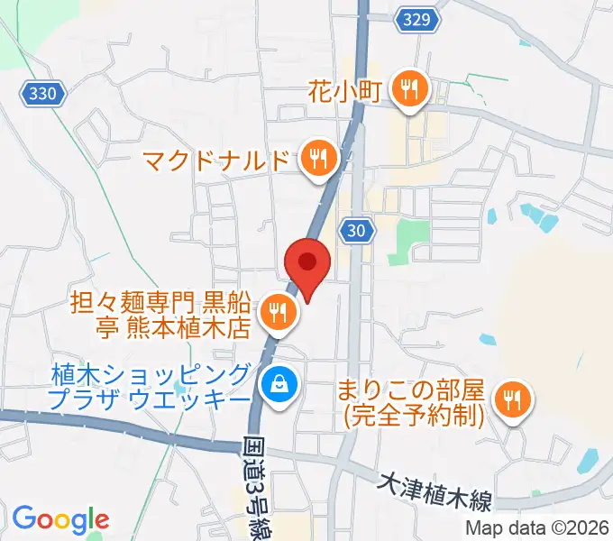 ピアノタウン熊本の地図