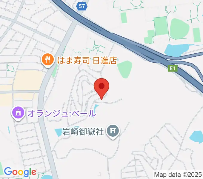 山のホールの地図