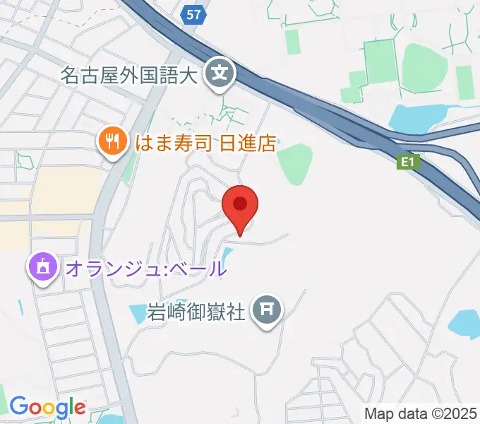 山のホールの地図
