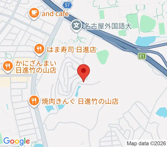山のホールの地図