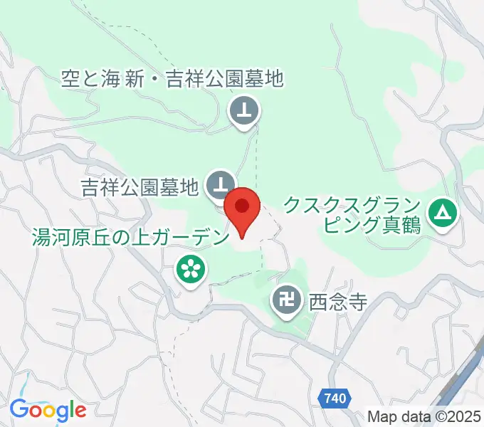 檜チャリティコンサートホールの地図