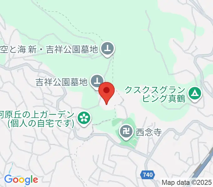 檜チャリティコンサートホールの地図